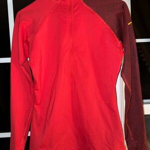 Nike Pro Red Livestrong Thermal 1/4 Zip-up